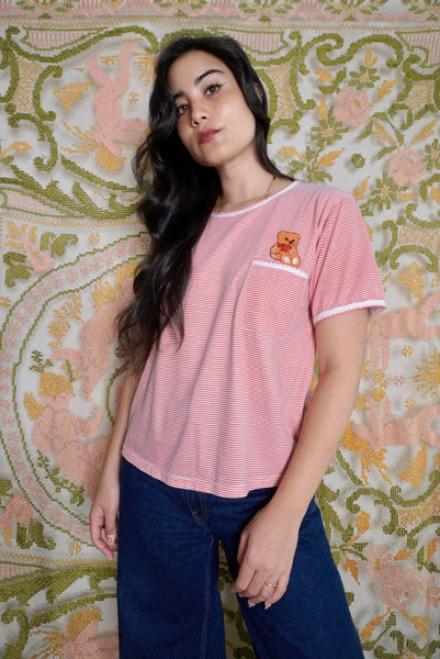 Stripped Teddy Tee, M-L