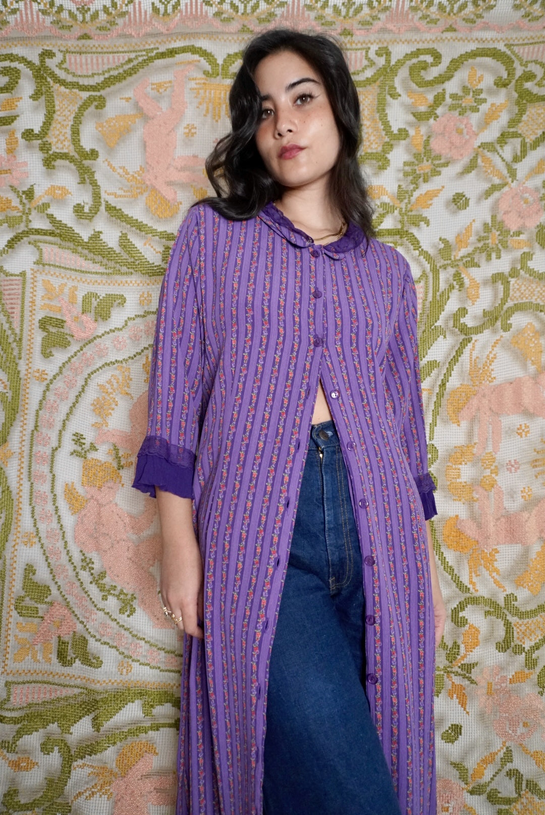 Violet Duster Dress, M-L