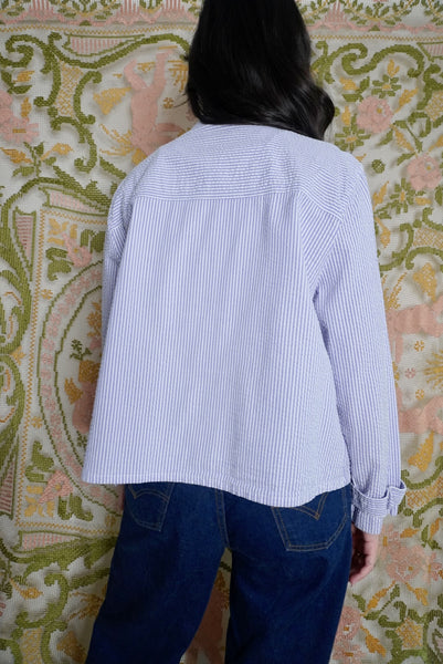 Purple Seersucker Coat, L