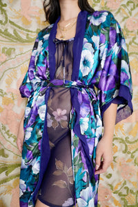 Purple Floral Robe, S-XL