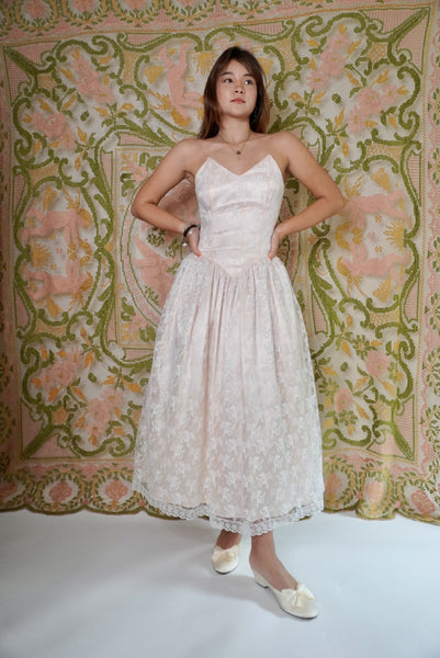 Pink Lace Cupcake Dress, S