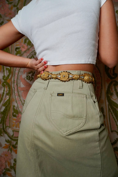 Khaki Carpenter Skirt, 25W