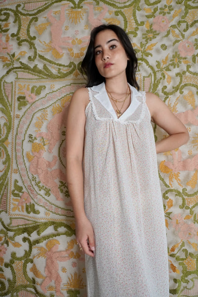Breezy Collared Nightgown, S-M