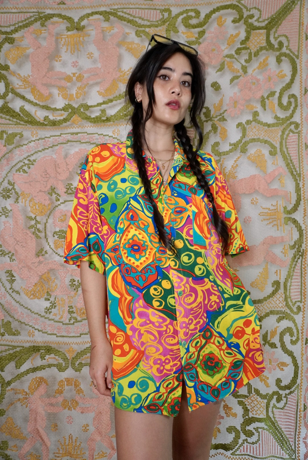 Jam's World Neon Kaleidoscope Shirt, L-1X