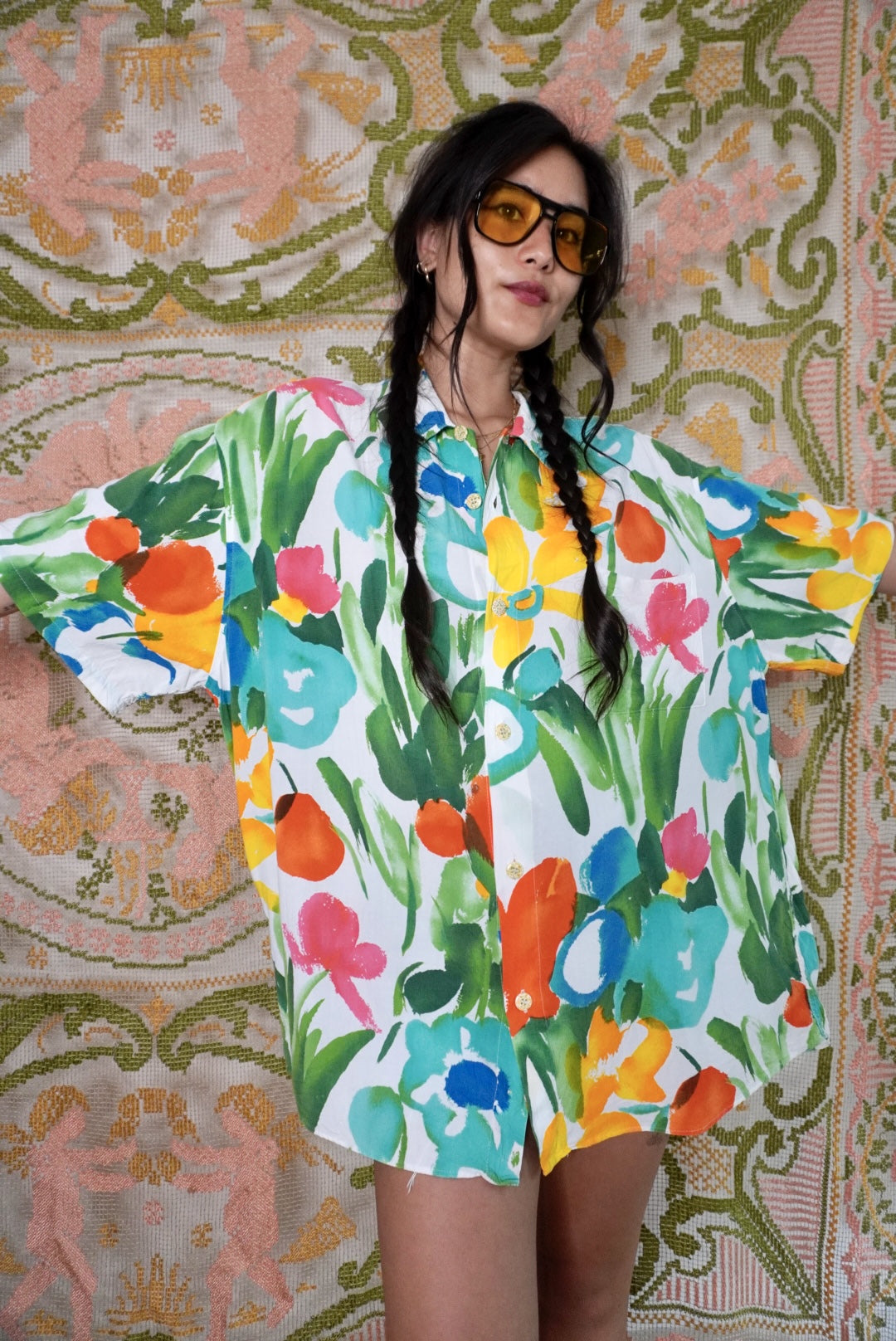 Jam's World Flower Shirt, XL-2X