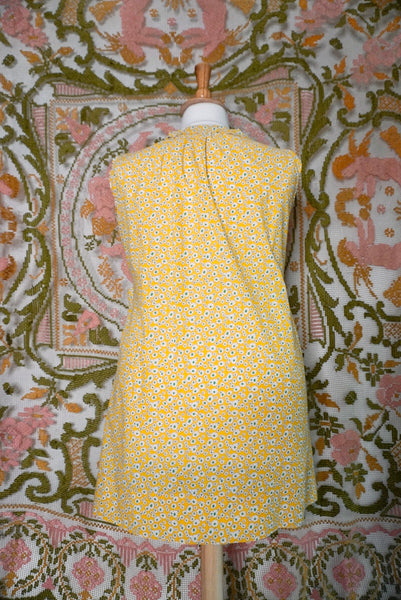 Mod Yellow Floral Dress, 1X