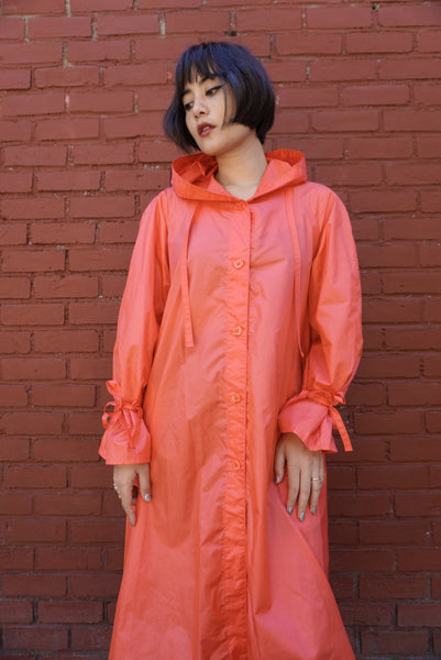 Red Packable Raincoat, S-L