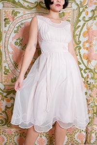 Scallop Chiffon Nightgown, S
