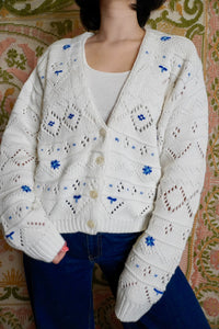 Baby Flower Cotton Cardigan, L