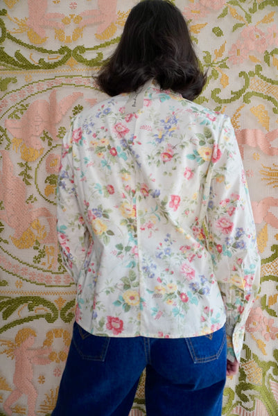 Cotton Floral Blouse, M-L