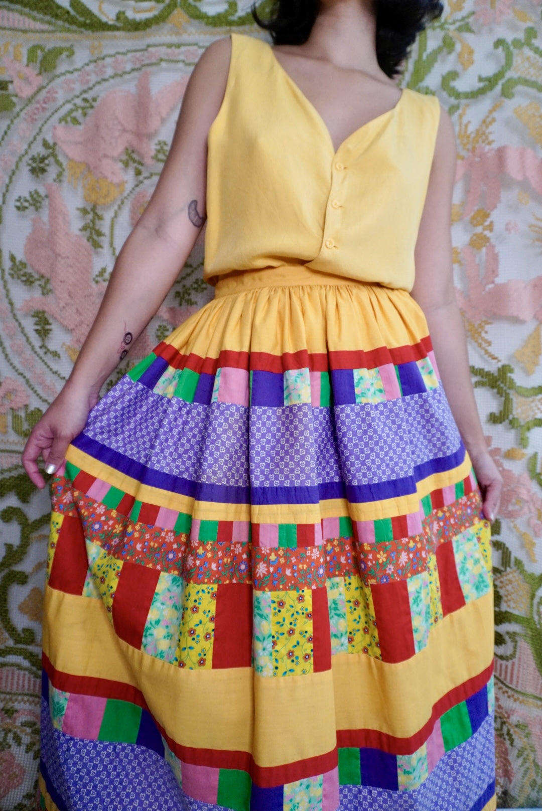 Patchwork Quilting Cooperative Skirt, 24W