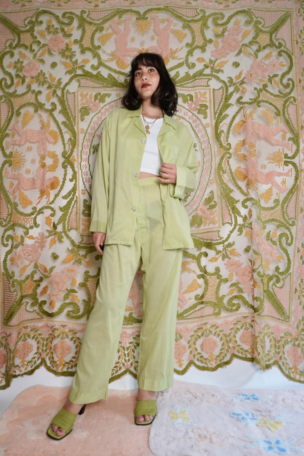 Light Green Pajama Set M L St. Evens