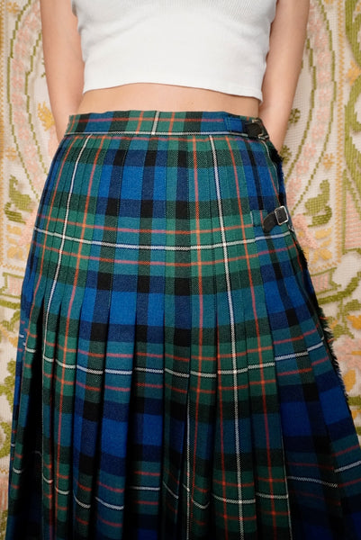 Tartan Kilt-Style Skirt, 30W