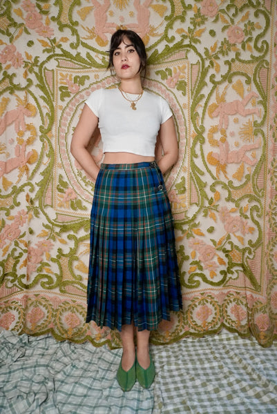 Tartan Kilt-Style Skirt, 30W