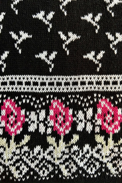 Rose Trim Sweater, M