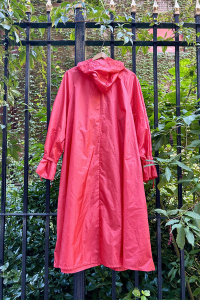 Red Packable Raincoat, S-L