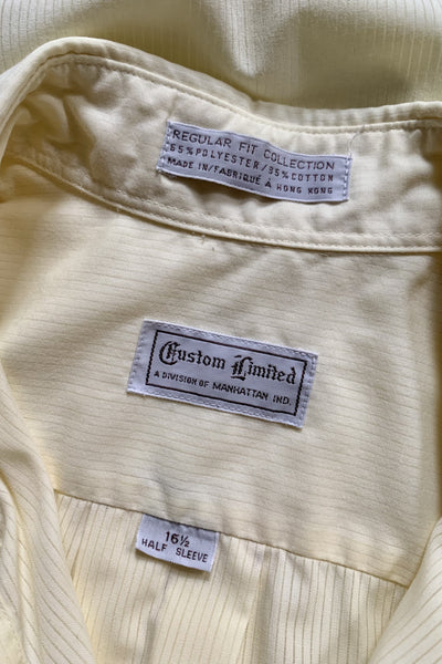 Pale Yellow Collared Shirt, L