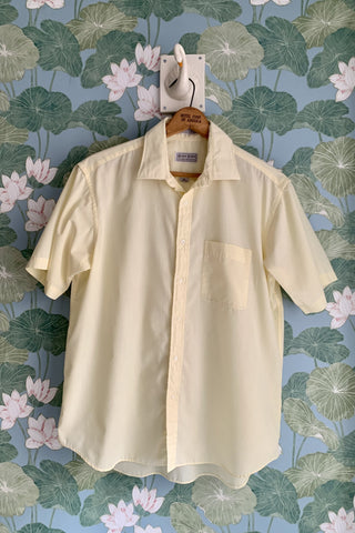 Pale Yellow Collared Shirt, L
