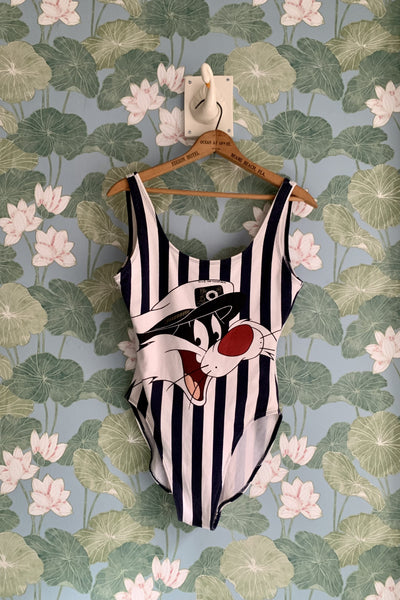 Striped Sylvester One Piece, M