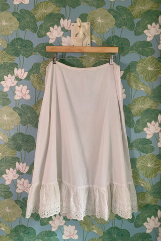 Eyelet Trim Midi Skirt, XL-2X