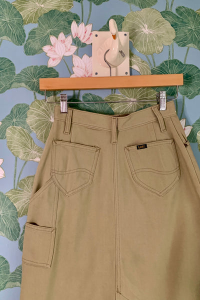 Khaki Carpenter Skirt, 25W