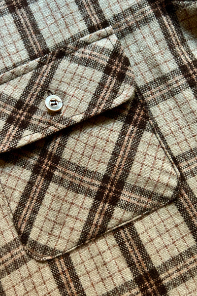 Brown Wool Flannel, M-L