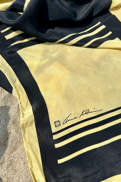 Gold & Black Stripe Scarf, 57" x 15"