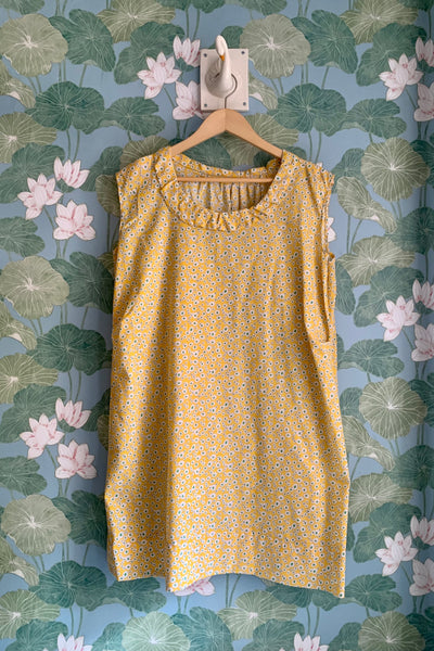 Mod Yellow Floral Dress, 1X