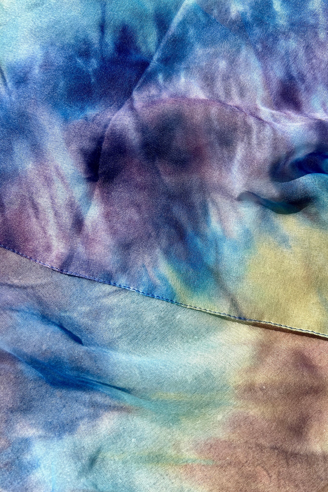 Watercolor Tie-Dye Scarf, 62" x 10"