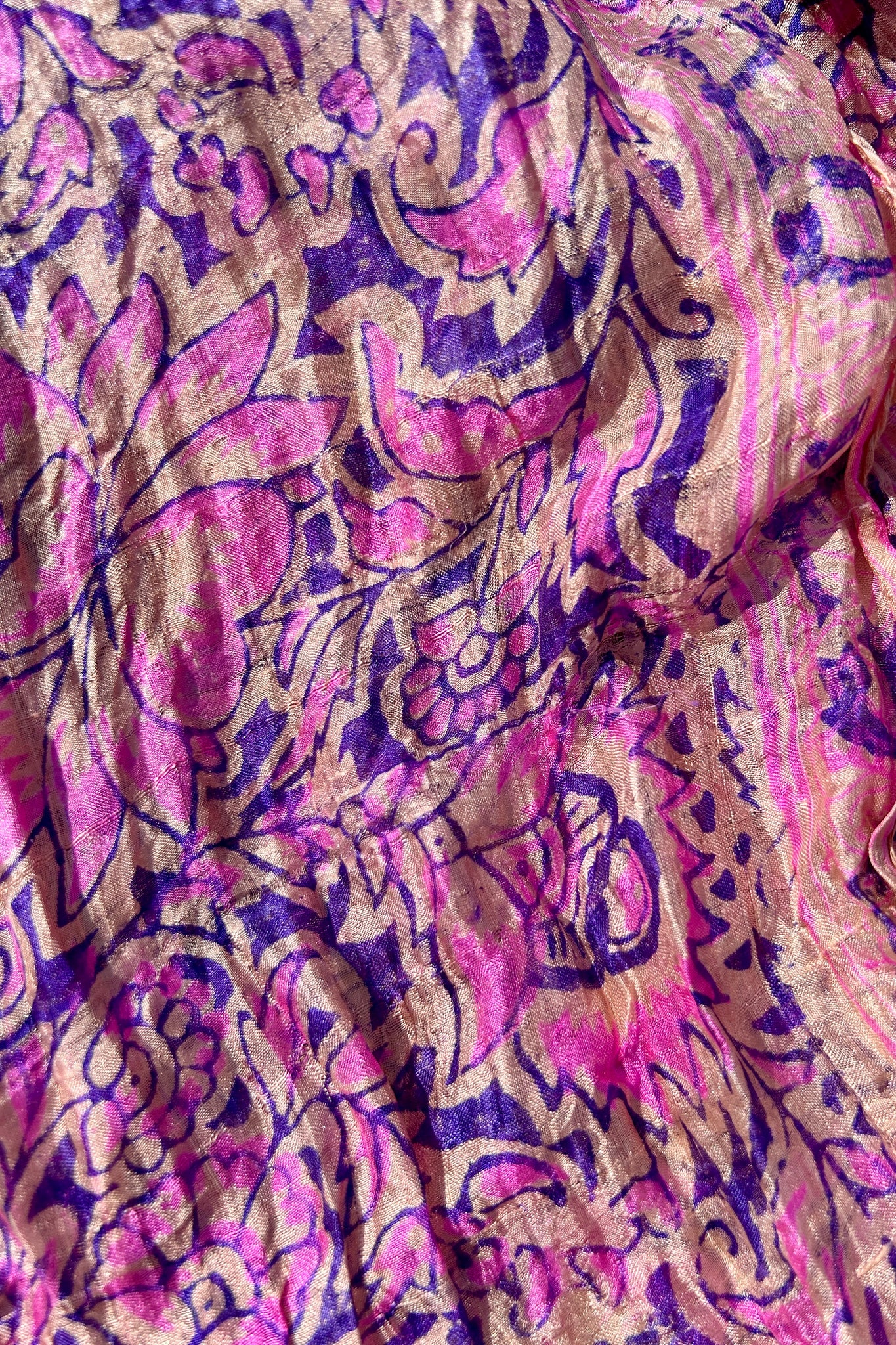 Pink & Purple Printed Scarf, 67" x 9.5"