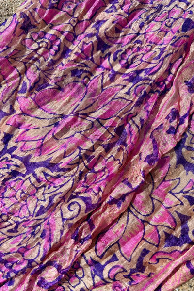 Pink & Purple Printed Scarf, 67" x 9.5"