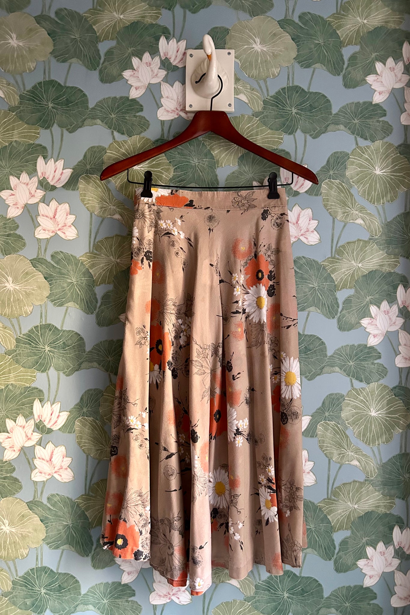 Tan Floral Skirt, 25W