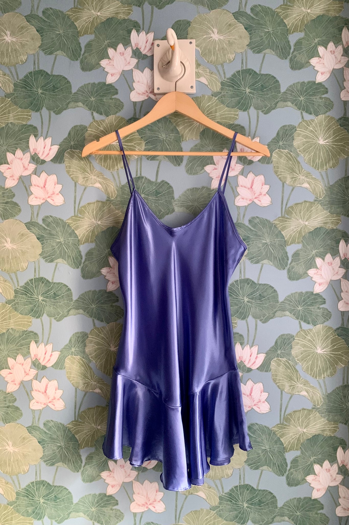 Cornflower Ruffle Slip, M