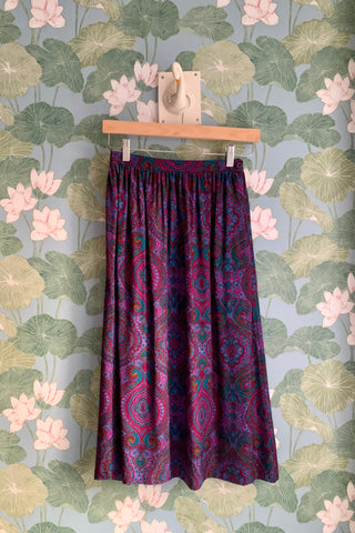 Purple Paisley Skirt, XS-S