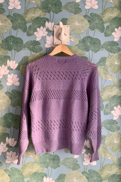 Lavender Knit Cardigan, M-L