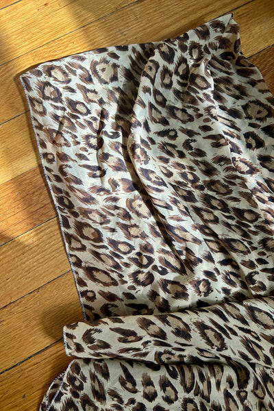 Classic Leopard Print Scarf, 62" x 18"