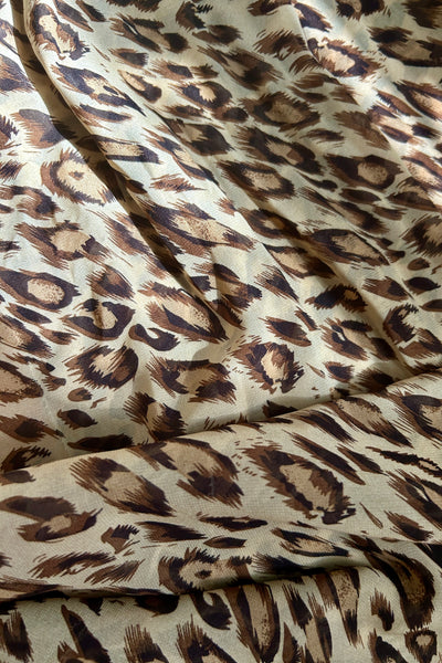 Classic Leopard Print Scarf, 62" x 18"