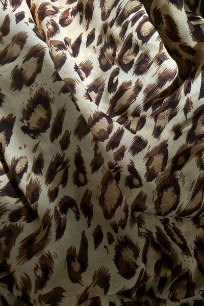 Classic Leopard Print Scarf, 62" x 18"