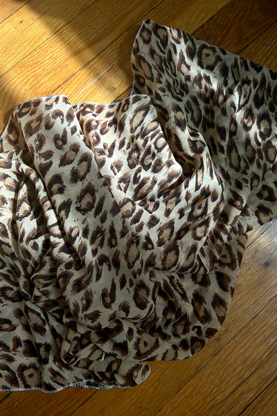 Classic Leopard Print Scarf, 62" x 18"