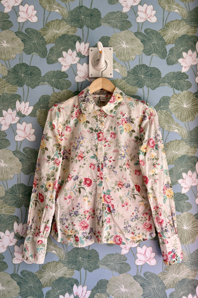 Cotton Floral Blouse, M-L