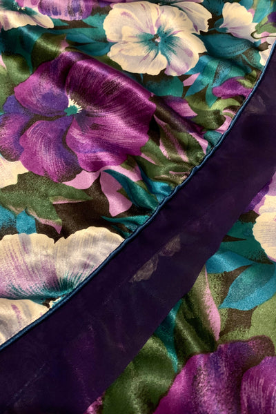Purple Floral Robe, S-XL
