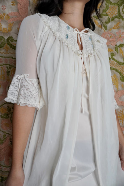 Frilly Lace Peignoir, XS-S
