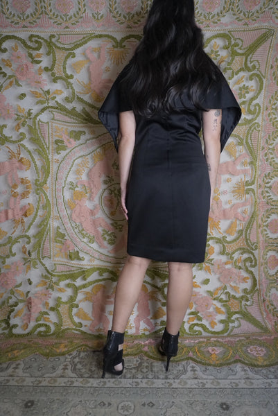 Caped Shift Dress, M
