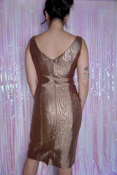 Bronze Moire Siren Dress, S/M