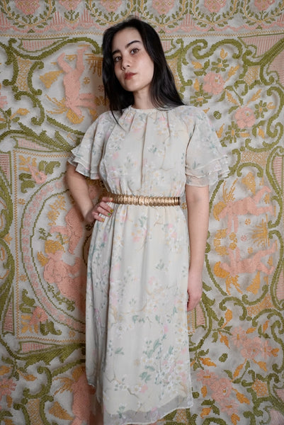Cherry Blossom Flutter Dress, S-M