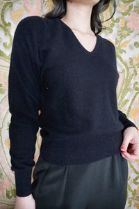 Wool & Angora V-Neck, S