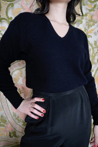 Wool & Angora V-Neck, S