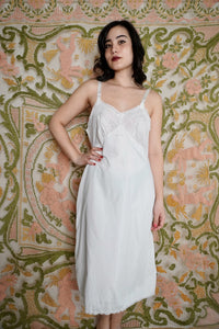 White Lace Slip Dress, L