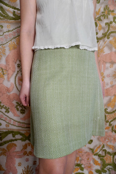 Green Mini Skirt, 26W