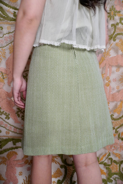Green Mini Skirt, 26W